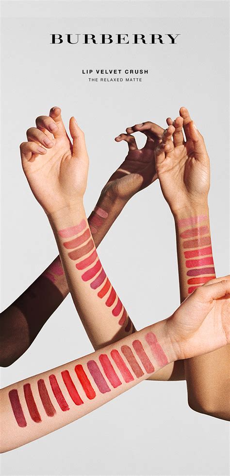 burberry lip velvet crush sheer-matte stain swatches|Burberry Limited.